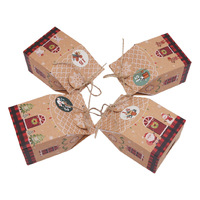 YZ Kraft Boîte-cadeau Calendrier de maison en pain d'épice, adapté à l'emballage de boîte de bonbons, boîte d'emballage de bougie comme ensemble de vacances complet