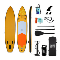 Planche de surf gonflable Stand Up Paddle (ISUP) Drop Stitch pour le surf et les sports nautiques avec pompe, pagaie et aileron – Vente en gros OEM