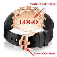 Montre Homme Personnalisée : Créez Votre Propre Design, Personnalisez Votre Cadran, Montre de Luxe à Quartz pour Homme avec Bracelet en Silicone
