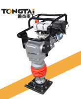 Compacteur de Terre Industriel à Essence 6,5 CV TT-HCR110, 450-700 battements/min, Haute Fréquence, Profondeur de Compactage 50 cm
