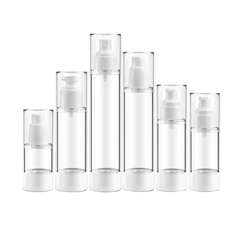 plastic cosmetic bottles set spray facial moisture cream container skincare packaging bottle airless bottle