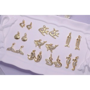 Pendentifs thématiques en forme d'animal, micro-inserts en cristal, accessoires de bijoux à faire soi-même, pour collier, bracelet, unisexe, usage quotidien - Product Image 4