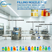 Machine de remplissage de savon liquide HUAJIETEC, machine de remplissage automatique de type linéaire, servo-automatique, 4 têtes, machine de remplissage de shampoing