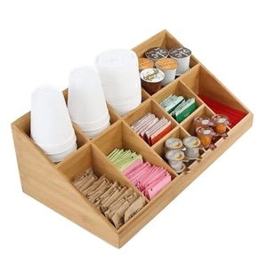 Bamboo Spice <b>Storage</b> <b>Box</b> Rectangular 12 Compartments Eco-Friendly <b>Kitchen</b> Organizer For Tea Coffee Utensils - Product Image 2