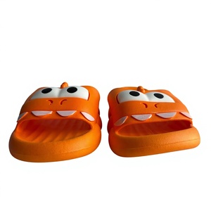 Claquettes en PVC LJ MX, semelle antidérapante de 15 mm, bout ouvert, pour l'été, usage domestique, couleur orange, semelle intermédiaire en EVA, logo en caoutchouc - Product Image 4