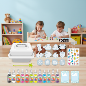 Ensemble de 30 elfes aquatiques magiques en plastique avec moule et peinture, jouets éducatifs STEM à dessiner pour enfants - Product Image 1