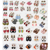Chaussons en peluche avec un design personnalisé à votre impression Chaussons mignons, pelucheux et pelucheux Chaussons pour la maison Diapositives pour l'hiver Mesdames Intérieur Plat Chaud