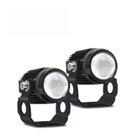 Mini Faro LED de 15W, 150LM, Doble Color Blanco y Amarillo, Delantero, IP67 Impermeable, Luces Auxiliares de Alta y Baja Intensidad