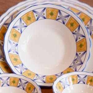 Vajillas Clásicas Ecológicas HARVIT Económicas, <span class=keywords><strong>Tazones</strong></span> de Porcelana/Cerámica con Borde Dorado para Ensalada y Sopa, para Fiestas - Product Image 3