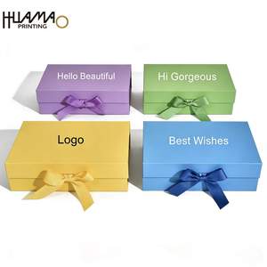 Vente en gros de boîtes cadeaux pliables magnétiques multi-usages Huamao personnalisées avec poignée en ruban pour la beauté et le style de vie - Product Image 1