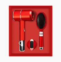 Coffret Cadeau Complet de Soins Capillaires Wisteria, Sèche-Cheveux Portable, Peigne à Coussin d'Air en Plastique ABS, Masseur de Cuir Chevelu, Salon de Beauté de Luxe