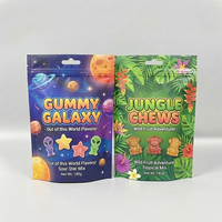 Emballage personnalisé de sachets refermables anti-odeurs pour bonbons, biscuits, gummies comestibles, sachets en plastique Mylar avec fermeture éclair