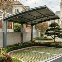 Abri de voiture pliable simple ou double, imperméable, avec panneaux muraux en aluminium et toit anti-décoloration, protection UV, pour berlines, SUV, pick-up et usage domestique