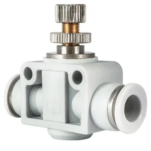 White Black Easy to Pull and Easy to Insert Air Speed Control Valve Quick Coupling Throttle Connector Snap-on Quick Connector