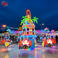 Équipement de centre de divertissement familial : Manège gonflable pour fête sur la plage, Manège avion à contrôle manuel, Attraction ludique pour enfants en centre commercial intérieur avec LED