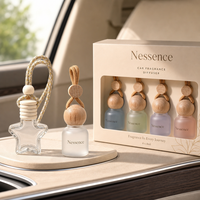 Diffuseurs de parfum pour voiture de luxe en verre, flacons pendentifs désodorisants, logo personnalisé disponible pour la décoration automobile