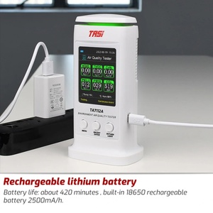 เครื่องตรวจจับคุณภาพอากาศ Tasi TA7112A 8 1 PM2.5 10 HCHO TVOC เครื่องวัดอุณหภูมิ CO2 C6H6เครื่องทดสอบในบ้านรับประกัน1ปี - Product Image 5
