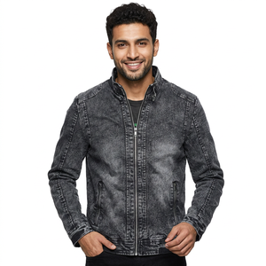 Streetwear <b>Men</b> <b>Denim</b> <b>Jackets</b> Wholesale Durable Custom Made High Quality Fashion - Product Image 1