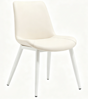Chaise de salle à manger en similicuir de qualité supérieure, design européen, siège ergonomique confortable, pieds en métal robustes, utilisation moderne pour la maison, le bar, l'hôtel, MINGSEAT