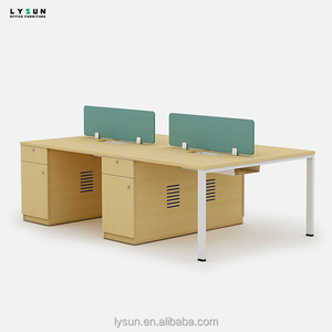 Escritorios de Trabajo Comerciales LYSUN Minimalistas, Ecológicos, Contemporáneos, de Madera, Abiertos, para 4 Personas, Convertibles y Extensibles - Product Image 2
