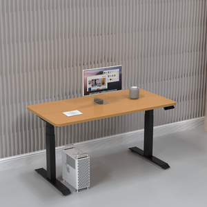 Venta al por mayor de muebles de patas rectangulares personalizadas mesa de ordenador de pie eléctrica de diseño moderno con motor dual - Product Image 2