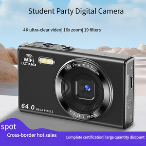 กล้องดิจิตอล 5K ซูม 16 เท่า พร้อม WiFi ออโต้โฟกัส หน้าจอ HD ขนาด 2.8 นิ้ว พร้อมไฟแฟลช LED สำหรับการถ่ายภาพ - Product Image 2