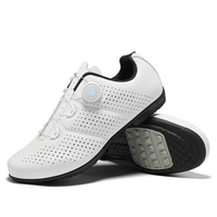 Chaussures de vélo tout-terrain durables avec semelle en caoutchouc, tige respirante et creuse, amortissantes pour le VTT
