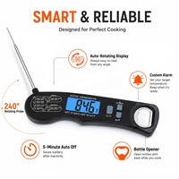 Thermomètre à viande à lecture instantanée, étanche IP66, sonde alimentaire numérique avec rétroéclairage, alarme de température magnétique pour la cuisson au barbecue