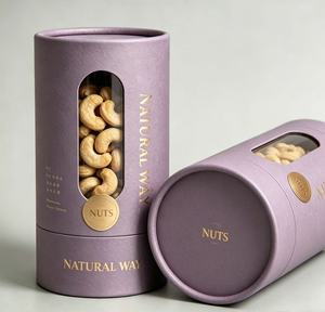 Envase Redondo de Papel Ecológico para Frutos Secos y Aperitivos, Tubo de Cartón con Impresión de Diseño Personalizado - Product Image 2