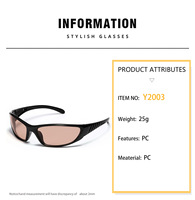 Ins Y2k Lunettes ajourées Nouveau sport Rétro Designer Hommes Femmes Personnalisé Vente en gros Escalade Montagne Ski Vélo Lunettes de soleil
