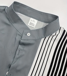 Bộ quần áo nam mùa hè phong cách đường phố, áo thun cổ tròn cài nút và quần dài tay in họa tiết kỹ thuật số, thích hợp cho hoạt động ngoài trời - Product Image 5