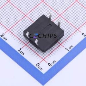 YTS1K0072ABT00 Tactile Switch Through hole Component THT,12x12mm Switch Single Pole Single Throw Round Button 2.5N Through Hole - Product Image 2
