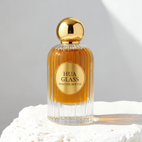 Botol Parfum Kaca Mewah 50ml 100ml Custom, Botol Parfum Kosong Magnetik dengan Kotak dan Tutup Magnet Bulat