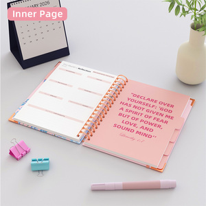 2026 2027 stampa personalizzata Logo gratitudine manifestazione salute mentale donne preghiera Planner diario taccuino con scatola - Product Image 4