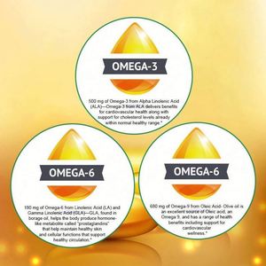 Offre Spéciale OEM pour Articulations, Yeux, Peau - Huile de Poisson 500mg pour Soutenir la Santé du Cœur, du Cerveau et la Fonction Immunitaire -3-6-9 - Product Image 3