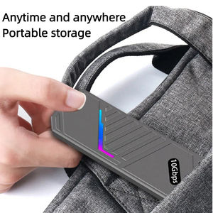 Custodia in lega di alluminio a doppio protocollo M.<span class=keywords><strong>2</strong></span> SSD: velocità di trasferimento Ultra-elevate da 10Gbps, compatibile con i protocolli NVMe e SATA - Product Image 4