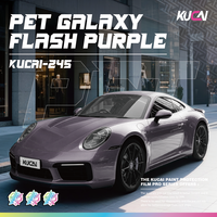 KUCAI 1.52*17 mètres PET PET Galaxy Flash Purple Vinyl Wrap Car Wraps for Sale Car Wrapping Paper 1.52*17M/roll