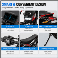 Expédition rapide depuis l'entrepôt américain, moto électrique tout-terrain haute performance 15000W avec moteur central sans balais au lithium, 9 vitesses, 100 km/h, pour adultes