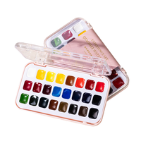 Nouveauté 2026 : Ensemble de peinture aquarelle Rubens de haute qualité, 24 couleurs, en papier, emballage solide, personnalisable, vente en gros