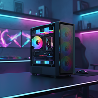 Boîtier d'ordinateur de bureau DIY MQ, châssis de jeu ATX MATX, panneau latéral en verre trempé, prend en charge le refroidissement par eau de 240 mm, coque de PC
