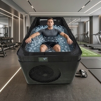 Baignoire commerciale de plongée dans l'eau glacée pour sports nautiques, bain froid intérieur/extérieur avec refroidisseur