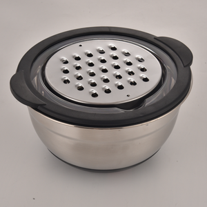 Set di Ciotole <span class=keywords><strong>Fungho</strong></span> in Acciaio Inox da 1.5-3.0-5.0 Qt con 3 Grattugie, Coperchi Ermetici e Base in Silicone - Ecologico e Lavabile in Lavastoviglie - Product Image 2