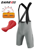 Darevie Cuissardes de cyclisme personnalisées pour hommes, avec rembourrage italien, en tissu à découpe libre double face, vêtements de sport