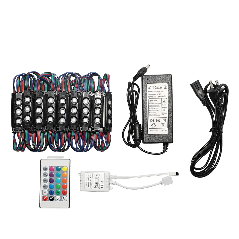 Módulo led de luz de fundo rgb, módulo de luz 24 teclas 44 teclas controle remoto led kit de luz