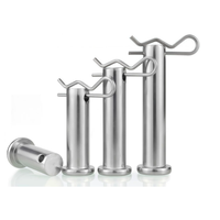 Goupille à tête plate en acier inoxydable poli avec clip en R, goupille de sécurité à dégagement rapide pour la connexion des machines agricoles