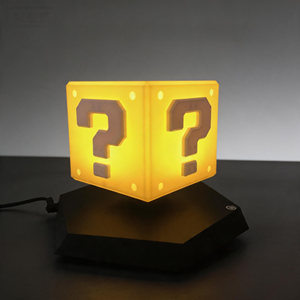 Lampe à lévitation magnétique HCNT, bloc lumineux à changement de couleur RGB, lumière flottante en forme de point d'interrogation pour la décoration de salle de jeux - Product Image 2