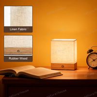 Lampe de table LED sans fil carrée, USB, à intensité variable, protection des yeux, pour la lecture, la maison, le bureau, la chambre, vente en gros