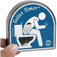 Nouveau minuteur de cinq minutes en forme de toilette en plastique, type sablier, avec structure mobile, jouet de décompression, cadeau anti-stress pour la maison
