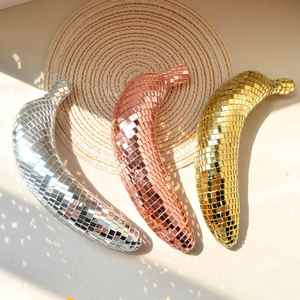 TGYW Espejo Bola de Discoteca Banana - Decoración Brillante de Frutas para el Hogar, Escultura de Mesa Única para Cocina, Fiesta, Idea de Regalo de Arte Moderno - Product Image 6