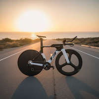 Vélo de triathlon léger en fibre de carbone, 24 vitesses, 700c, avec passage des câbles entièrement intégré, pour compétitions professionnelles, vélo de course